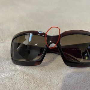 Vintage CHANEL brown mother of pearl CC sunglasses